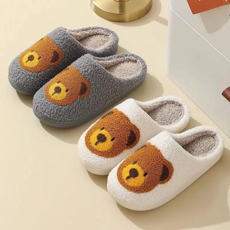 Cute Bear Fluffy Slippers Product Image