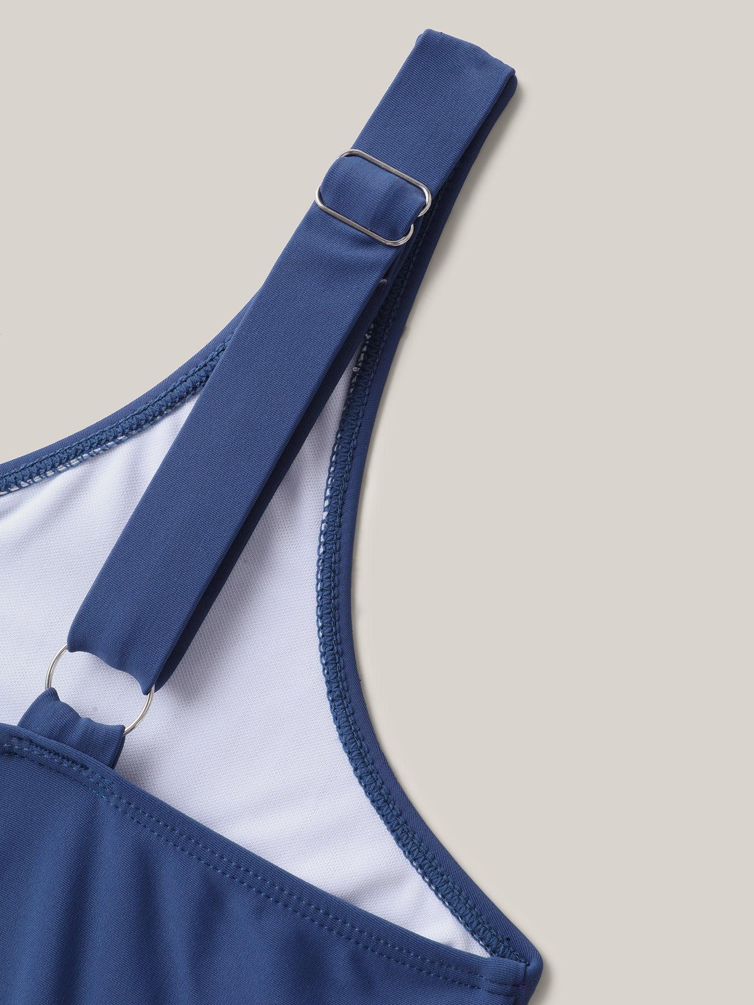 Anti-Float Ties Split Swim Dress Female Product Image