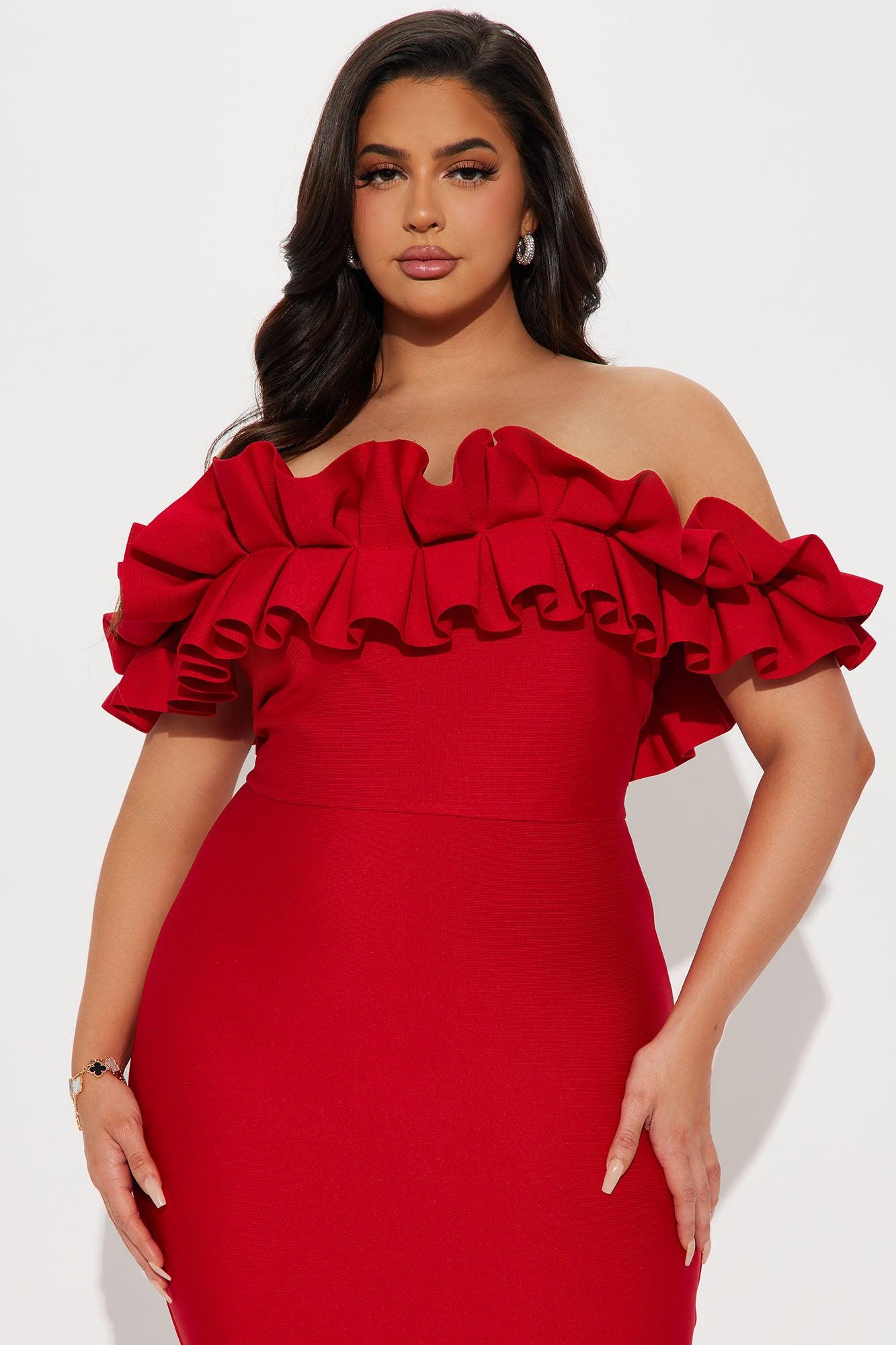 Statements Like This Midi Dress - Red Product Image