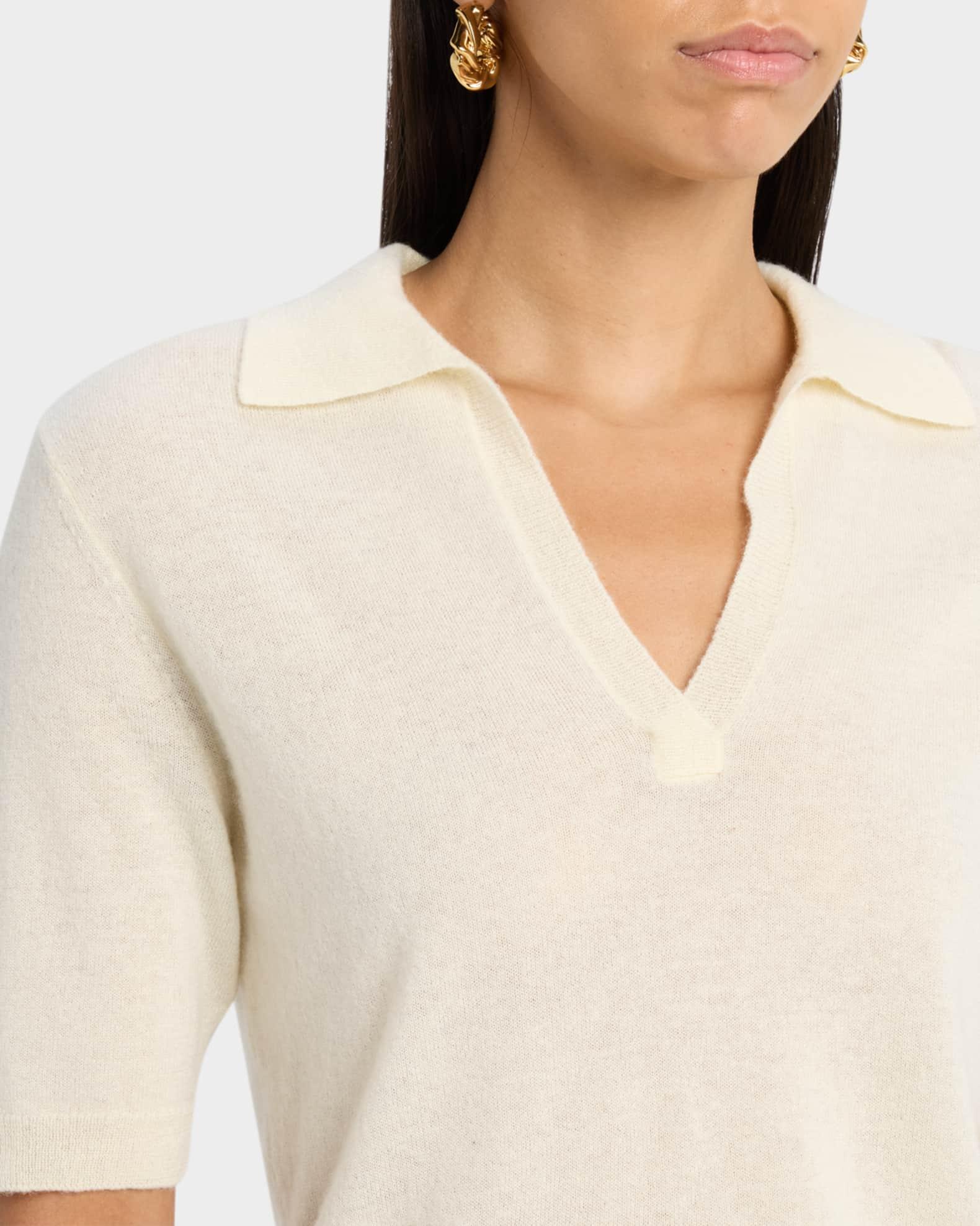 Mulberry Silk and Cashmere Polo Top Product Image