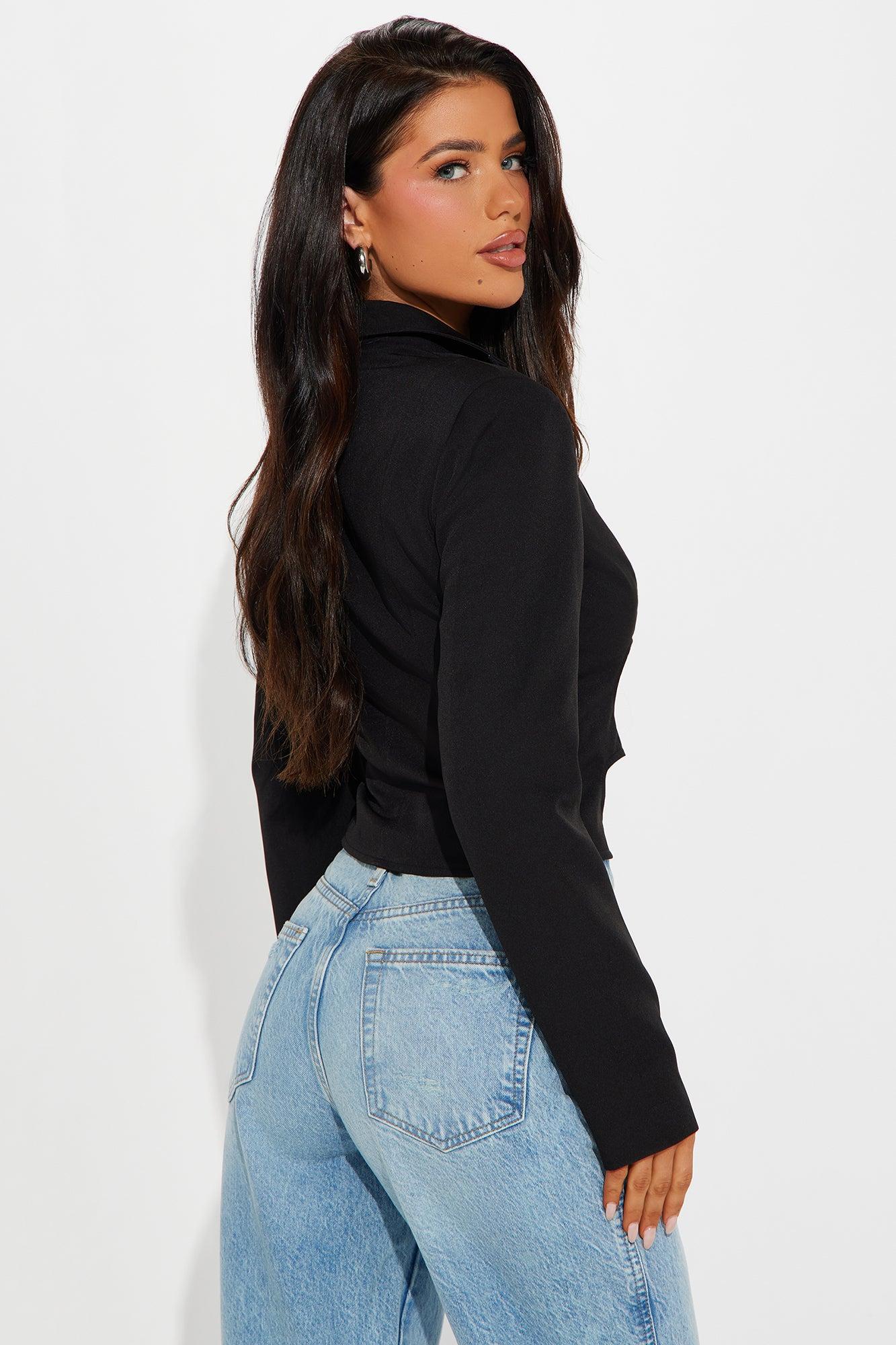 Buckle Up Babe Blazer - Black Product Image