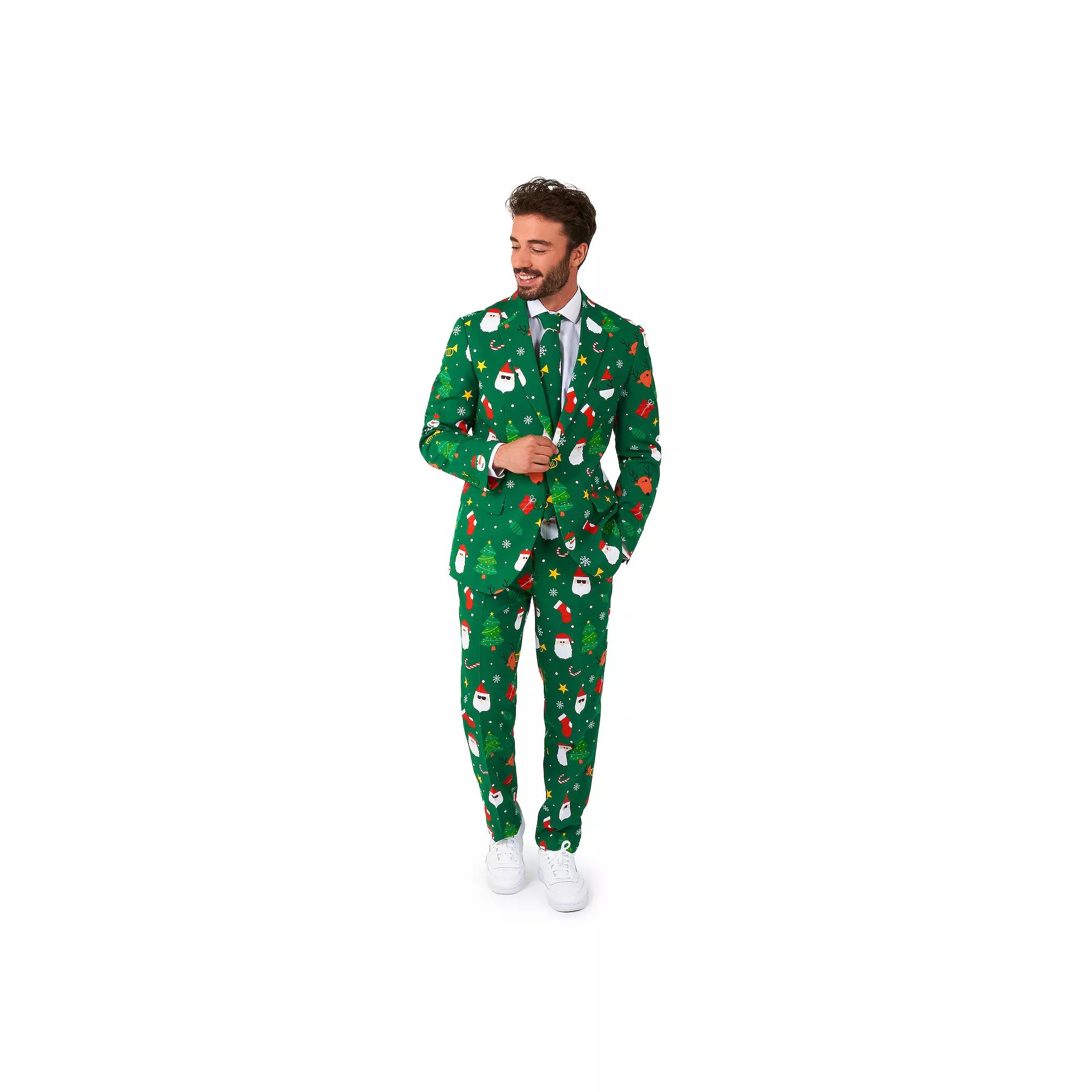 Men's OppoSuits Modern-Fit Christmas Suit & Tie Set,  Product Image