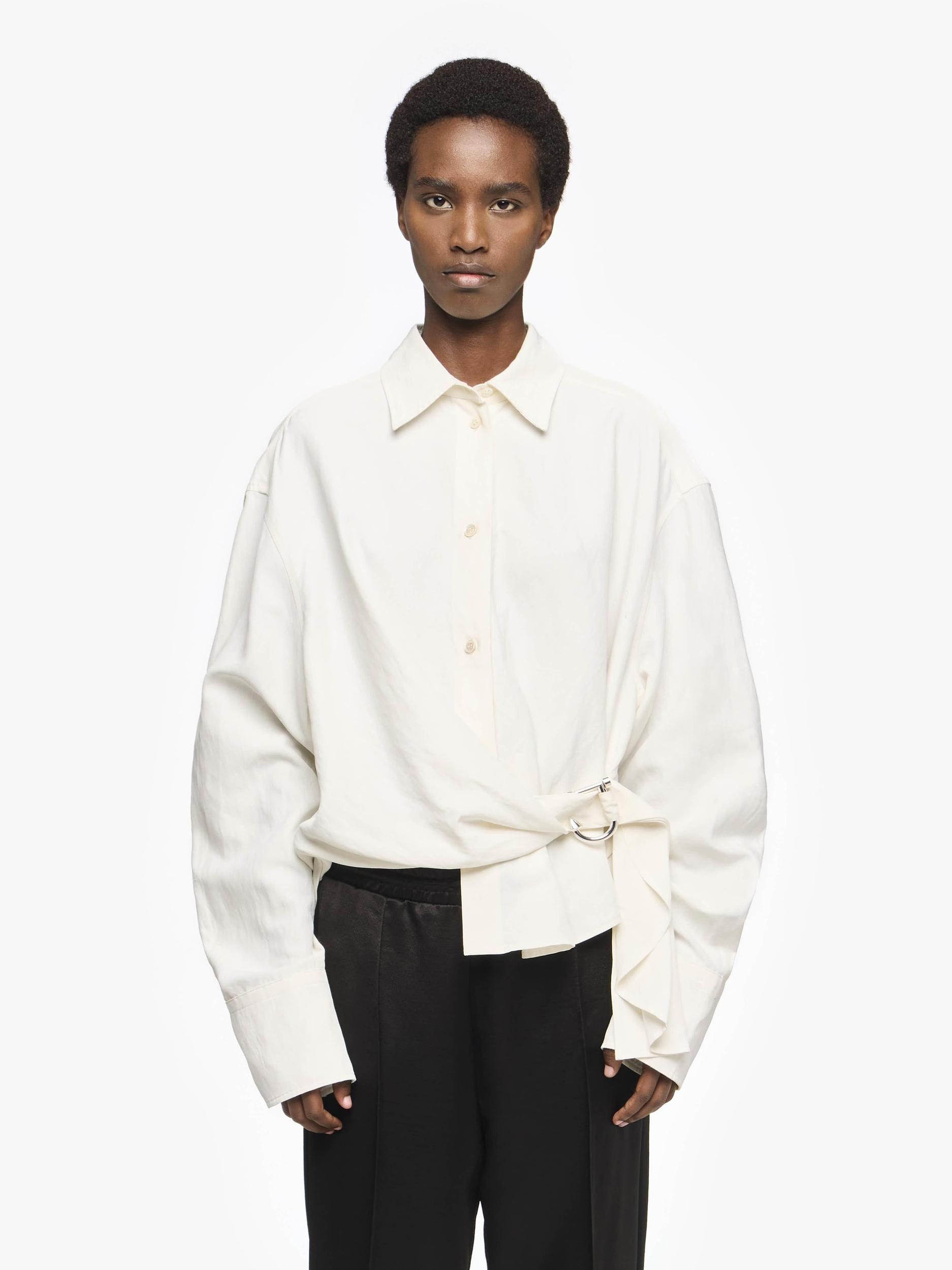 DRAPED TWISTED SHIRT Product Image