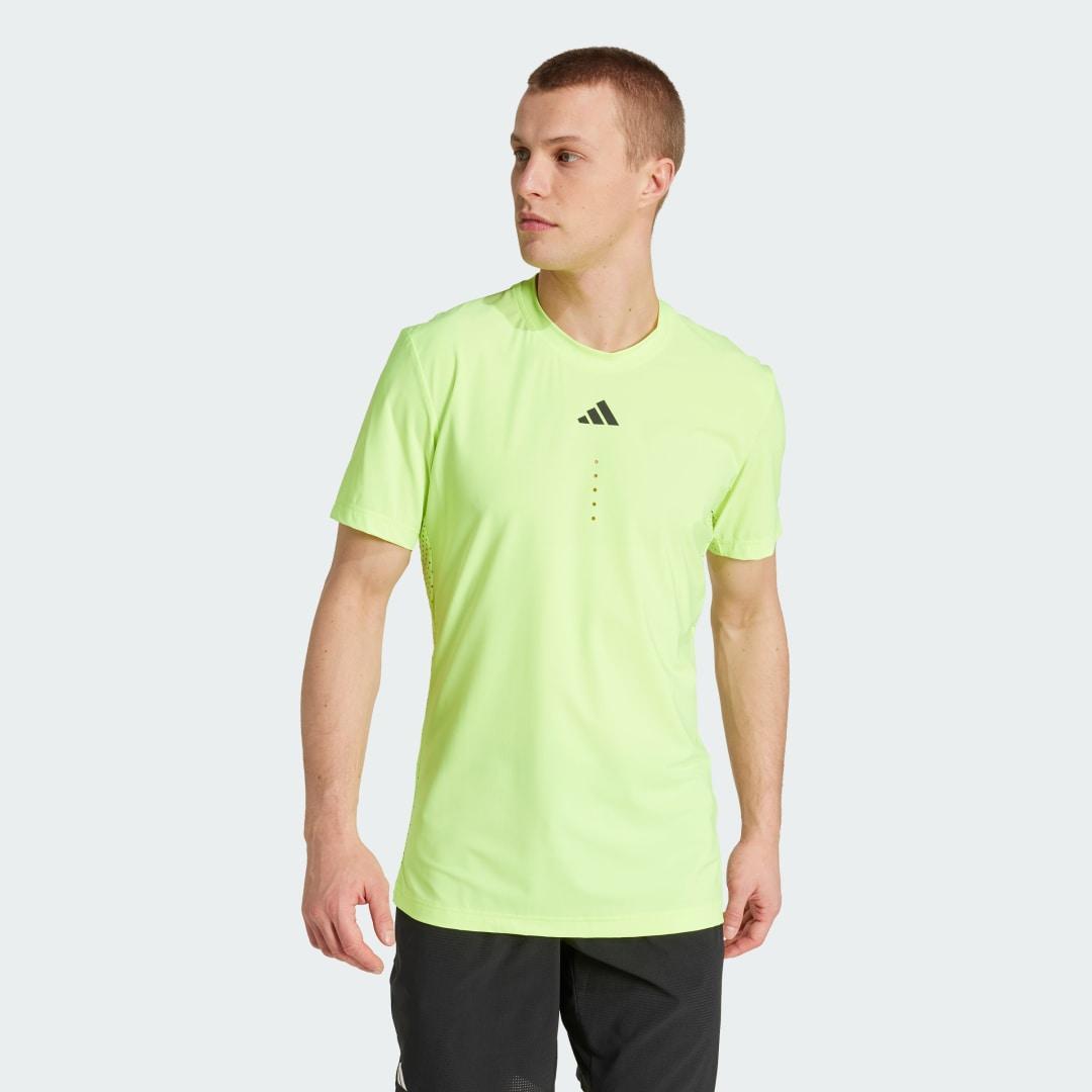 adidas Tennis Pro FreeLift Tee Lucid Lemon 2XL Mens Product Image