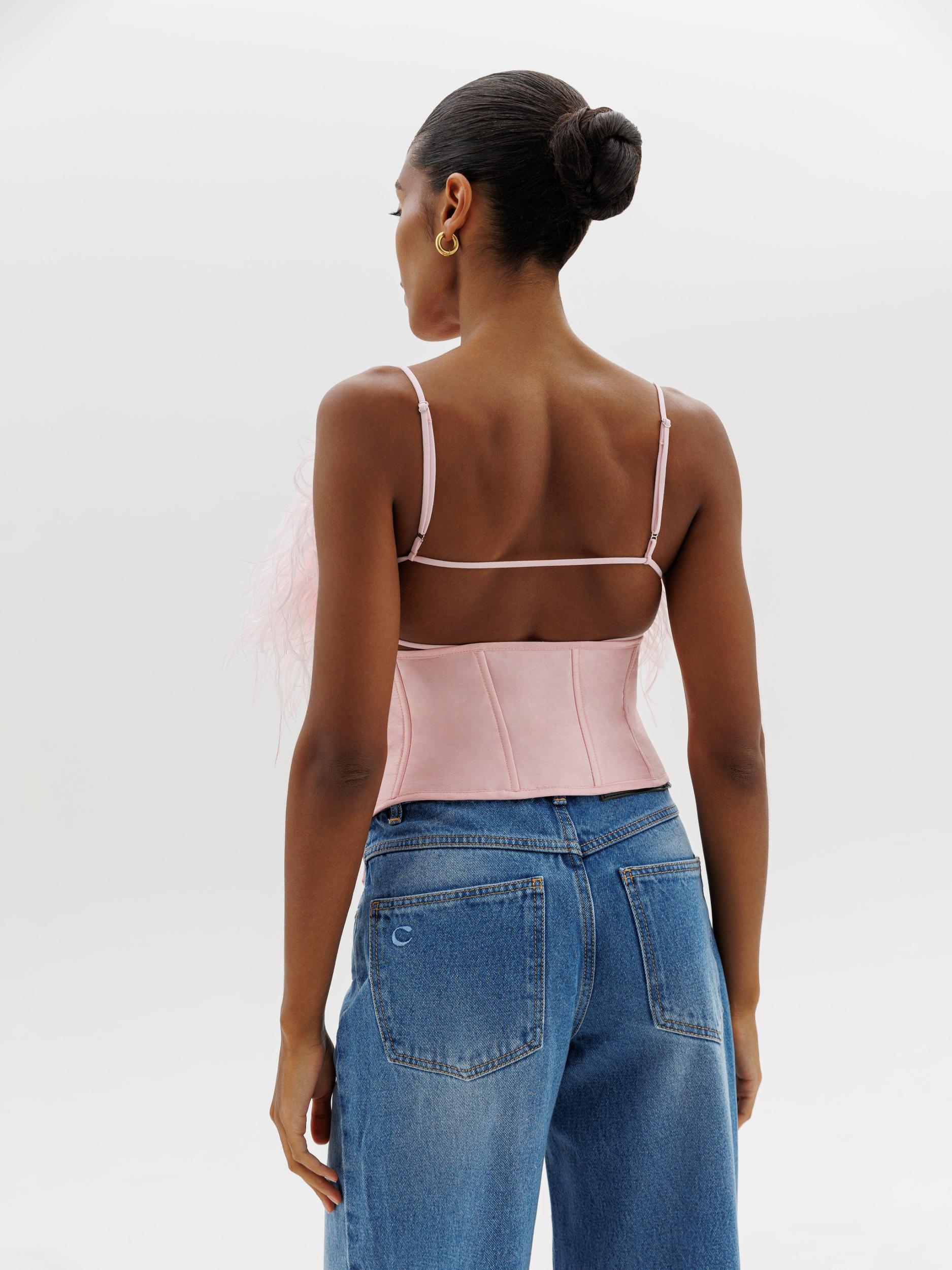 Ballroom corset in Desire Pink Product Image