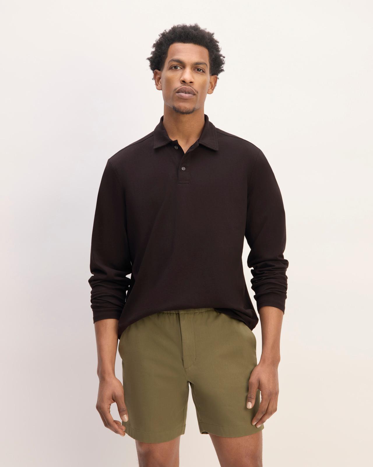 The Premium Weight Long-Sleeve Polo Product Image