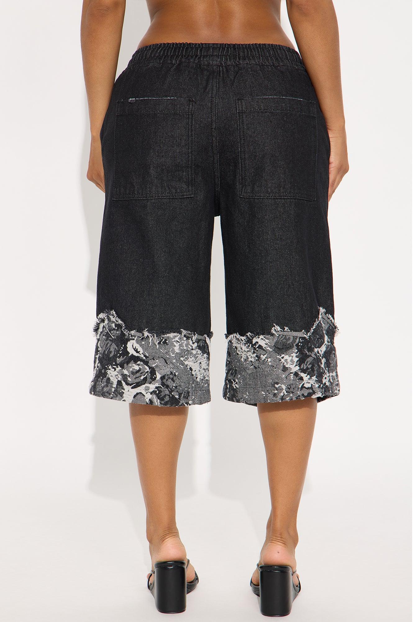 Westerly Pull On Denim Jorts - Black Wash Female Product Image