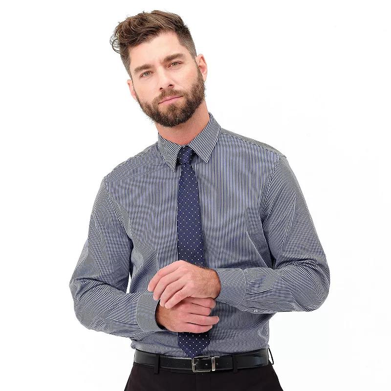Men's Nick Graham Modern-Fit Stretch Dress Shirt & Tie Set,  Product Image