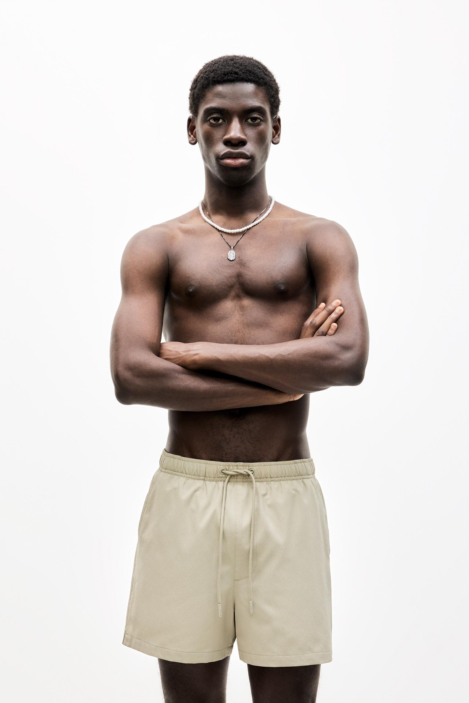 Textured fabric board shorts Product Image