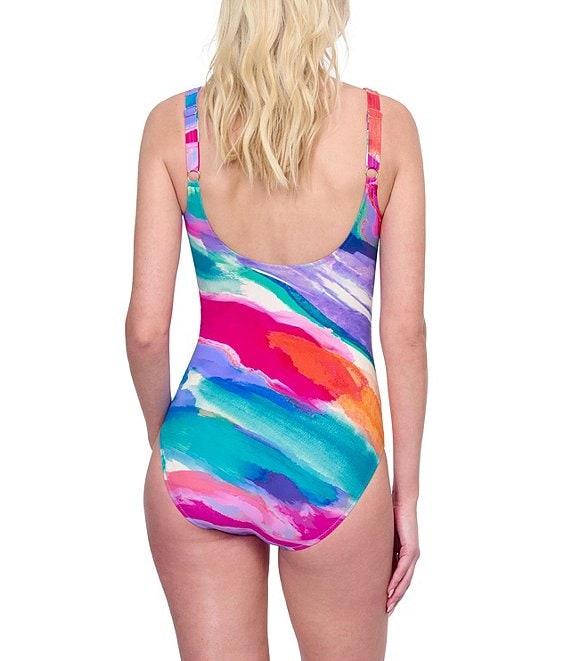 Gottex Palma De Mollorca Square Neck Tummy Control One Piece Swimsuit Product Image