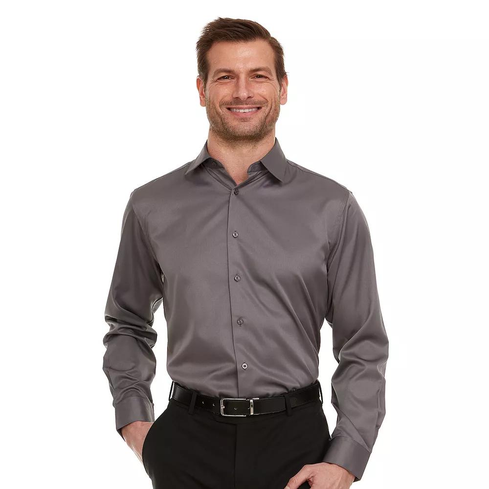 Men's Geoffrey Beene Slim-Fit Sateen Stretch Dress Shirt,  Product Image