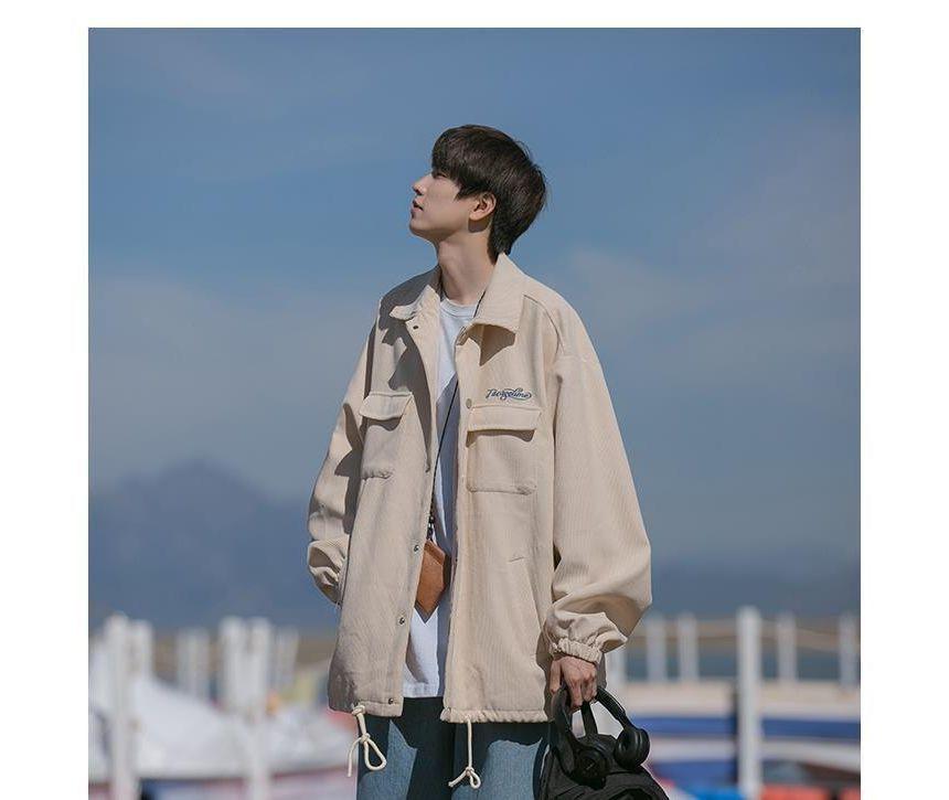 Collared Corduroy  Shirt Jacket Product Image