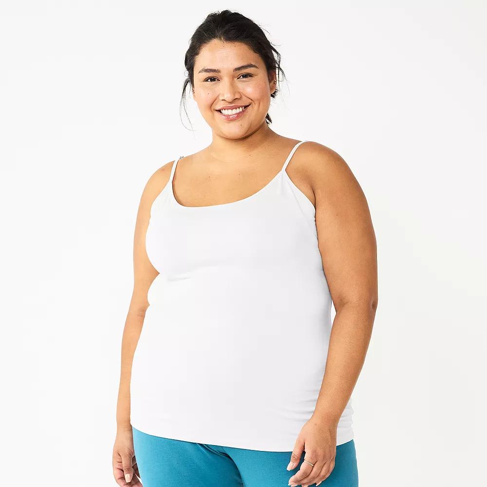 Plus Size Sonoma Goods For Life® Spaghetti Strap Cami, Women's, Size: 5XL, White Product Image