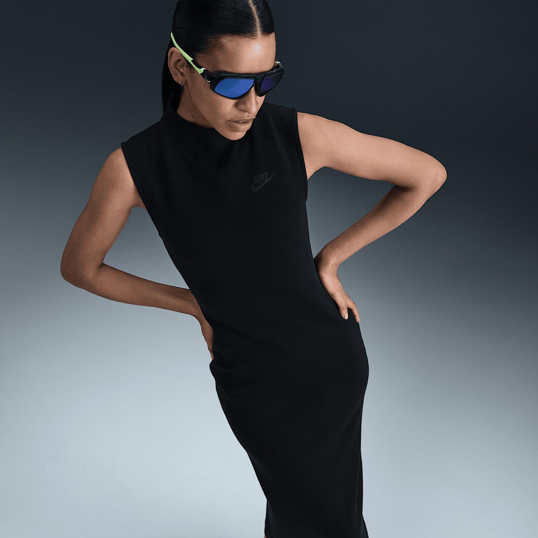 Womens Nike Sportswear Tech Fleece Slim Maxi Tank Top Dress | HJ1385-010 Product Image