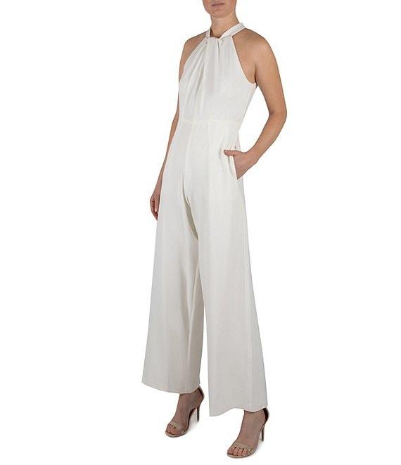 Julia Jordan Halter Twist Neck Sleeveless Pocketed Jumpsuit Product Image
