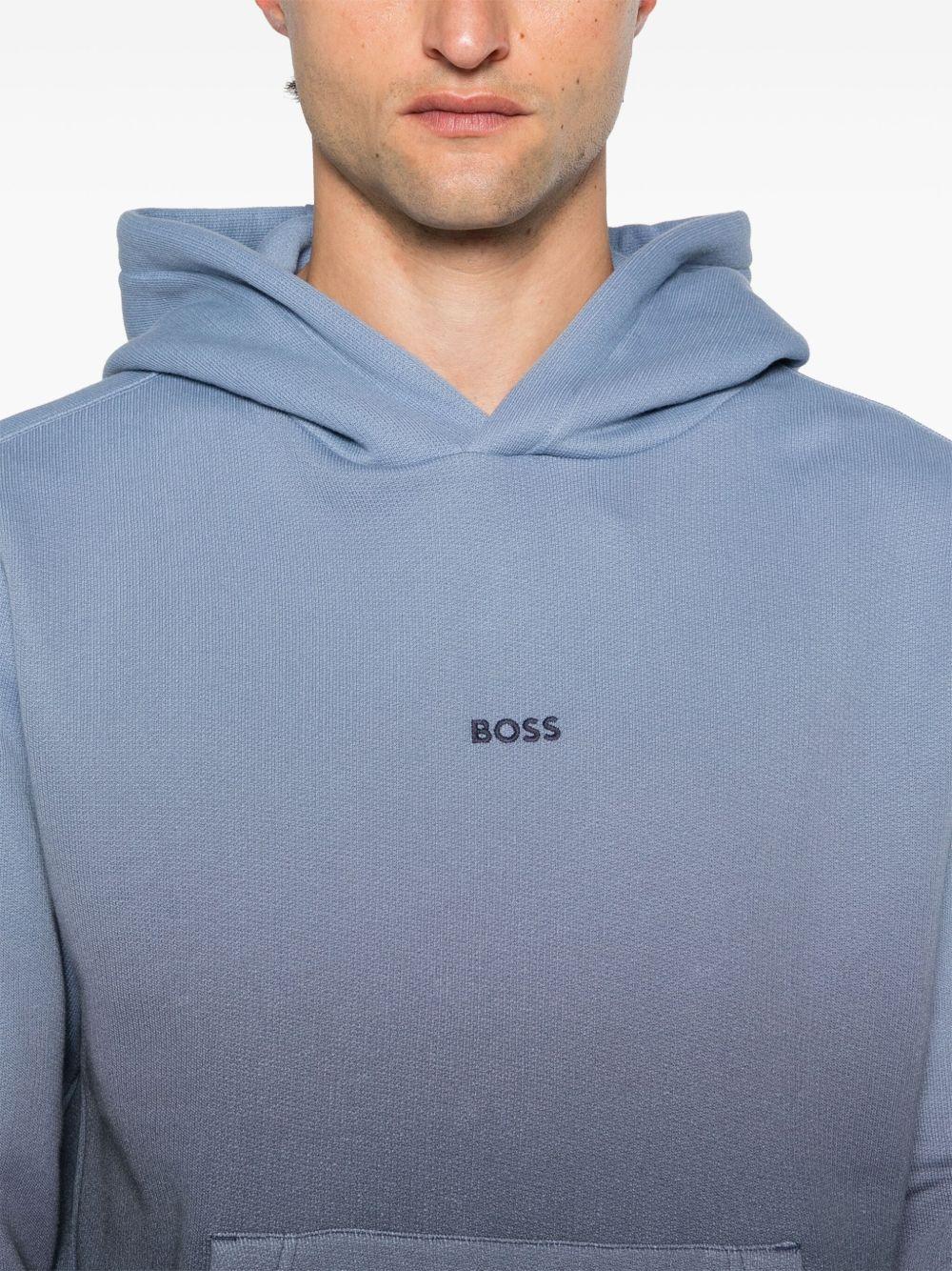 gradient dye cotton-terry hoodie Product Image