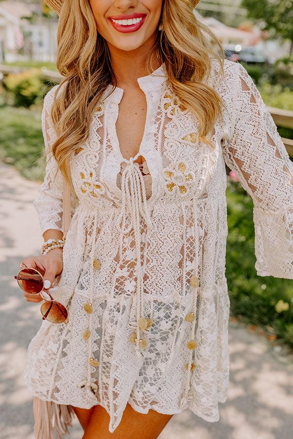 Resort Fling Embellish Lace Top Product Image