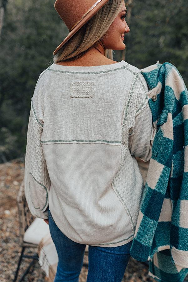 Manifest It Waffle Knit Top Product Image