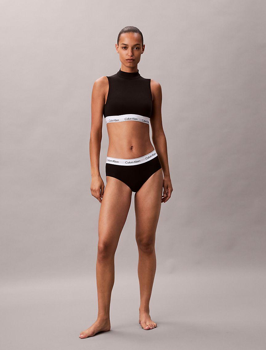 Icon Cotton Modal Lightly Lined Mockneck Bralette Product Image