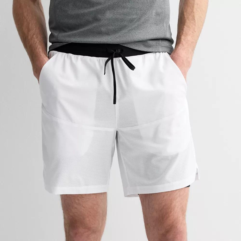 Men's Tek Gear 7-in. Lined Training Shorts, Size: Small, Modern White Product Image