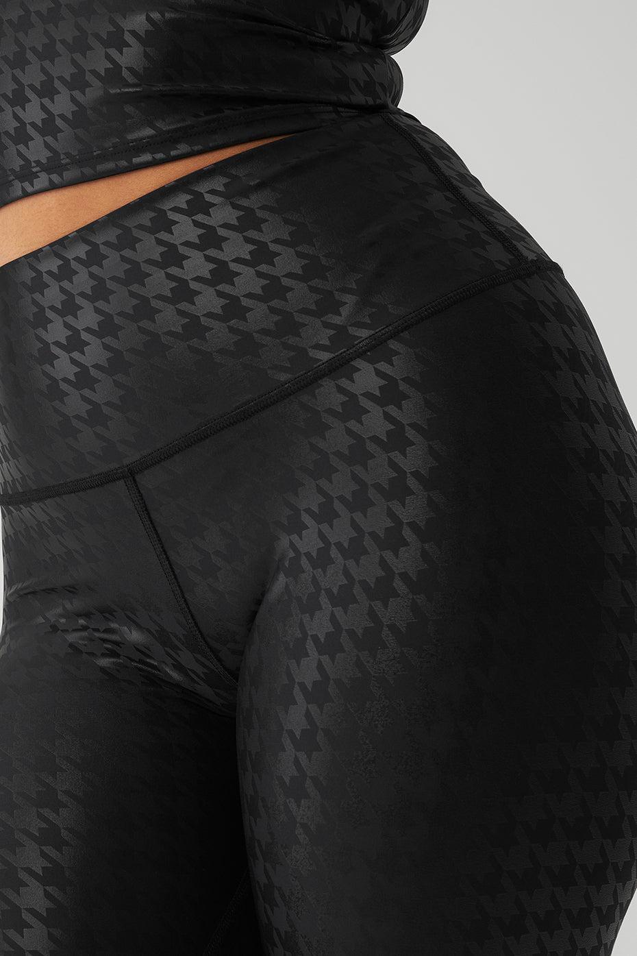 Airlift High-Waist Glimmer Houndstooth Legging - Black Product Image