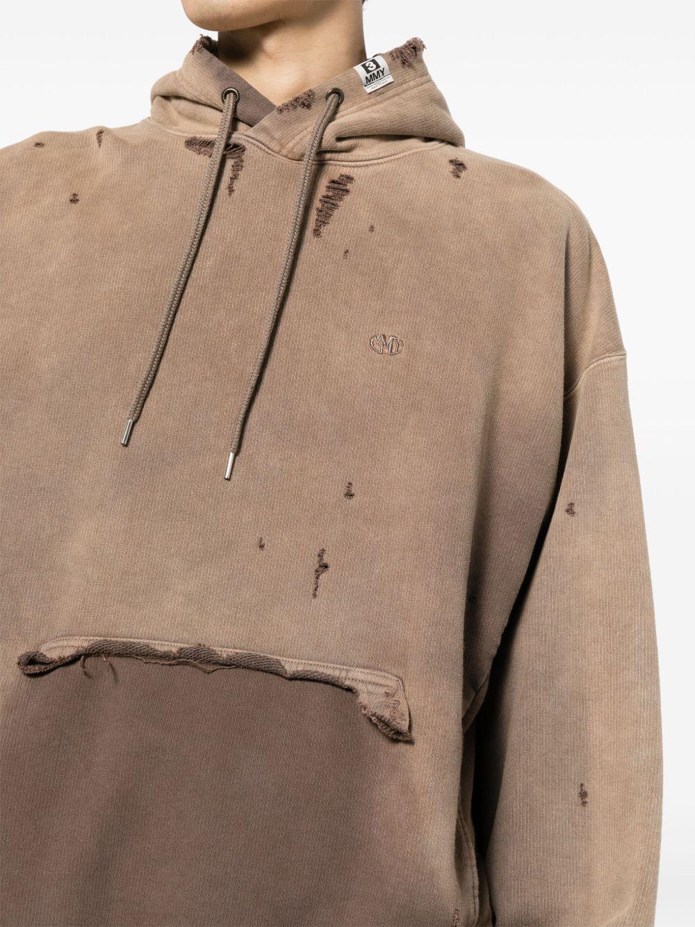 distressed-effect hoodie Product Image