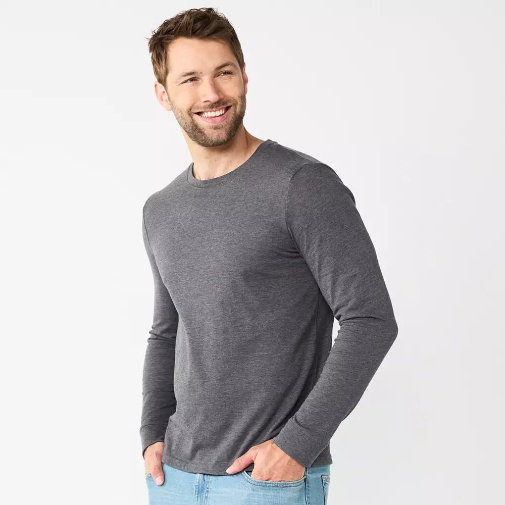 Men's Sonoma Goods For Life® Supersoft Long Sleeve Crewneck Tee,  Product Image