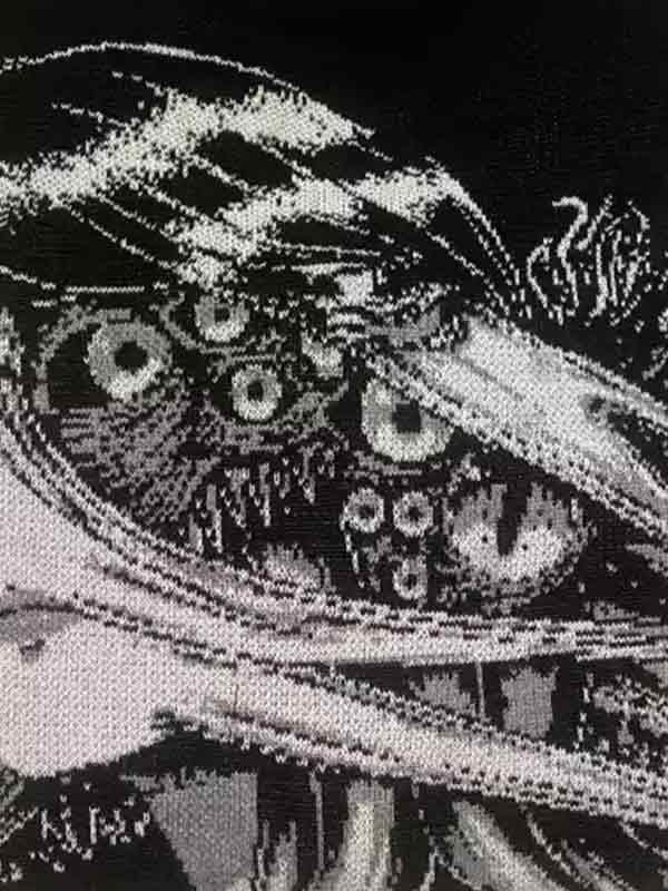 Knit Anime Print Loose Sweater Product Image