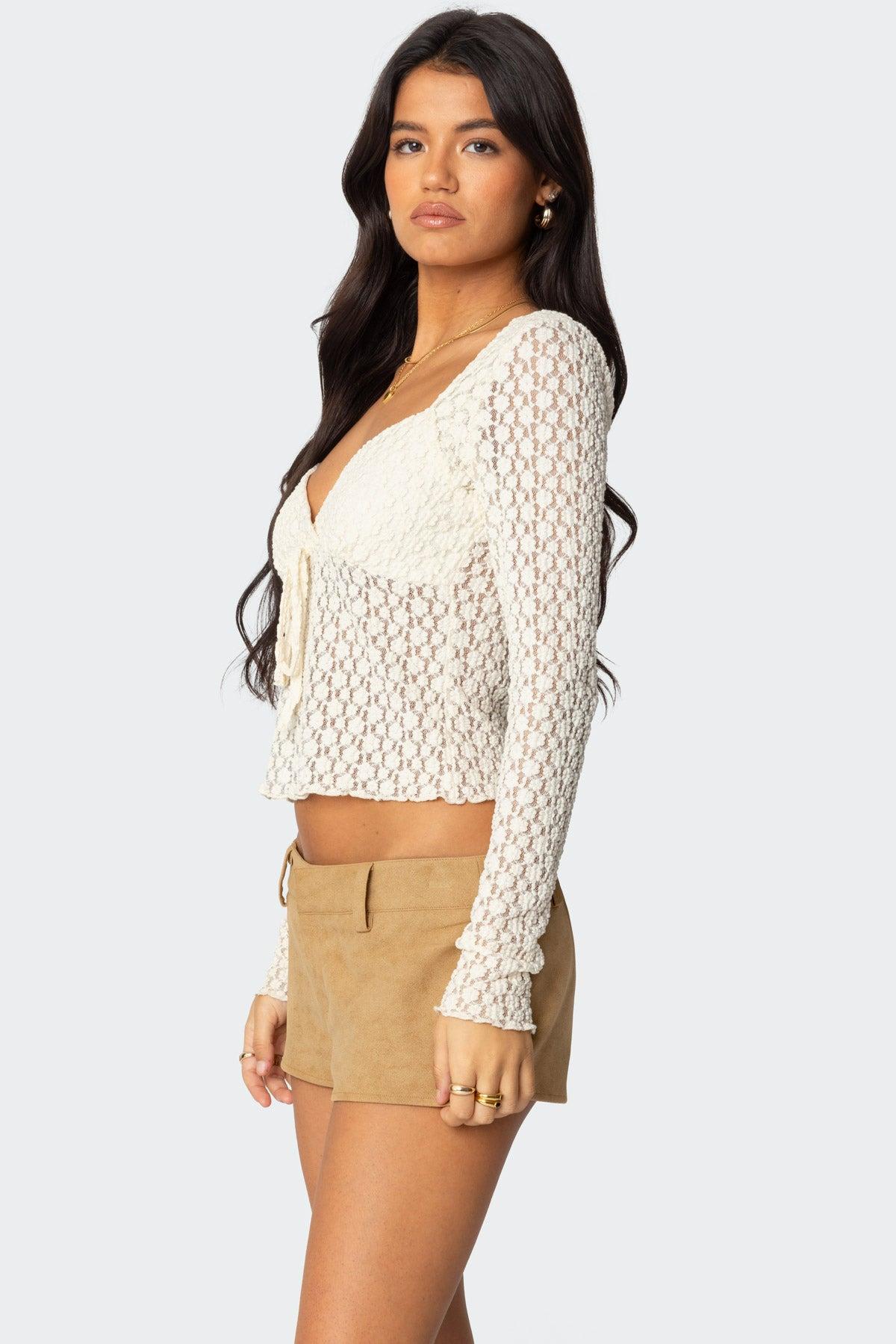 Laila Textured Lacey Top Product Image