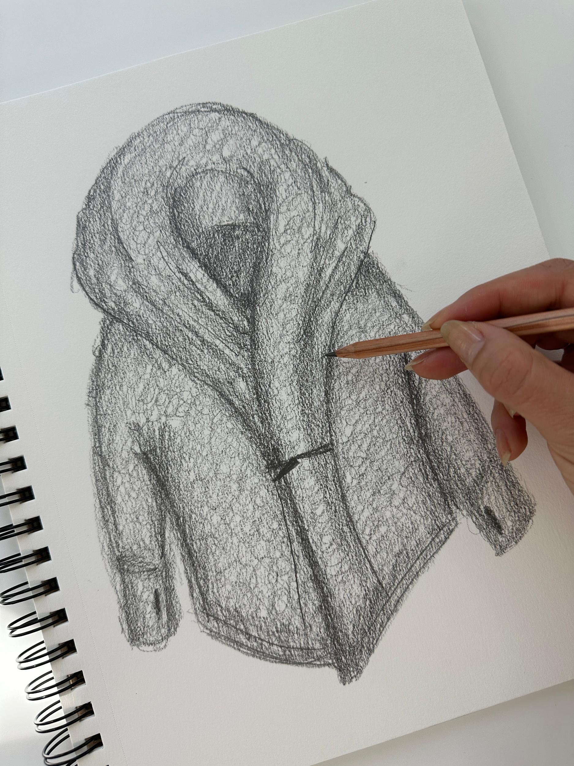 Faux Sherpa Cocoon Coat - Cool Grey Product Image