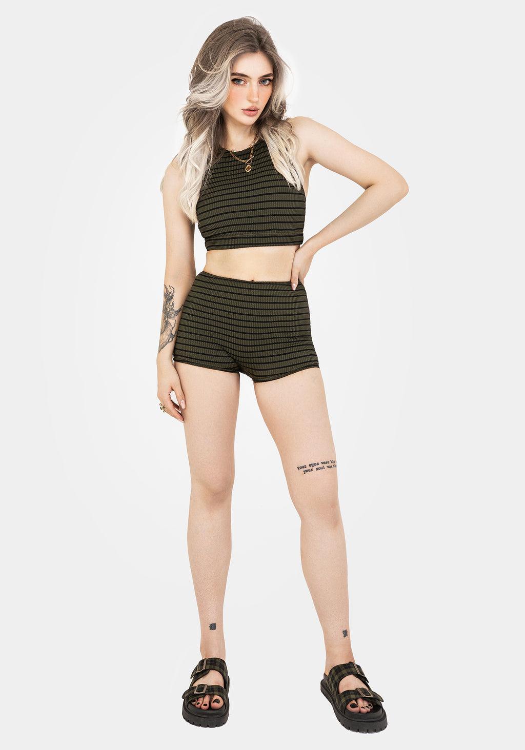 Mire Stripe Racerback Bikini Top Product Image