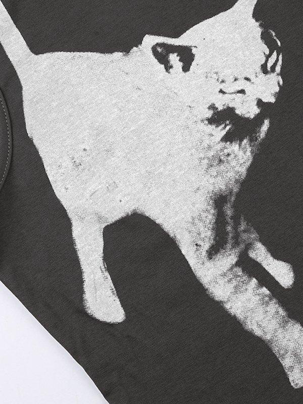 Cat Print Cropped Tank Top Product Image