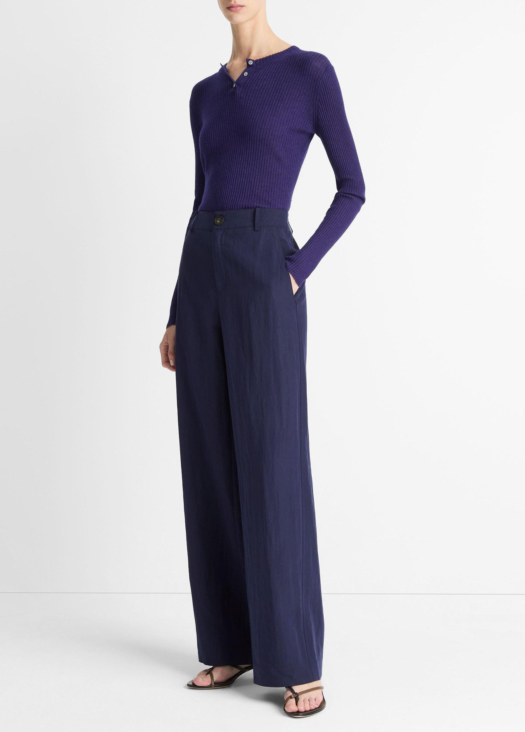Textured Relaxed Wide-Leg Pant Product Image