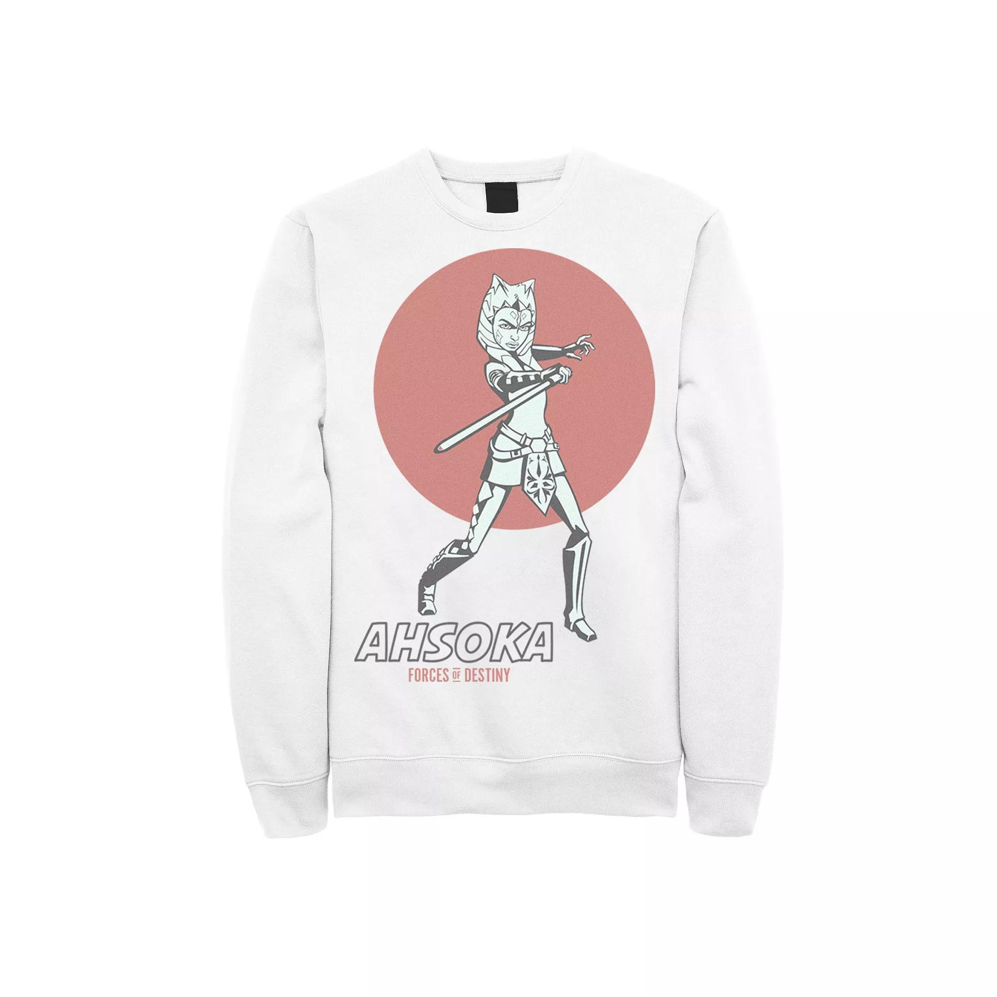 Men's Star Wars Ahsoka Sunset Poster Sweatshirt, Size: Small 36, White Product Image