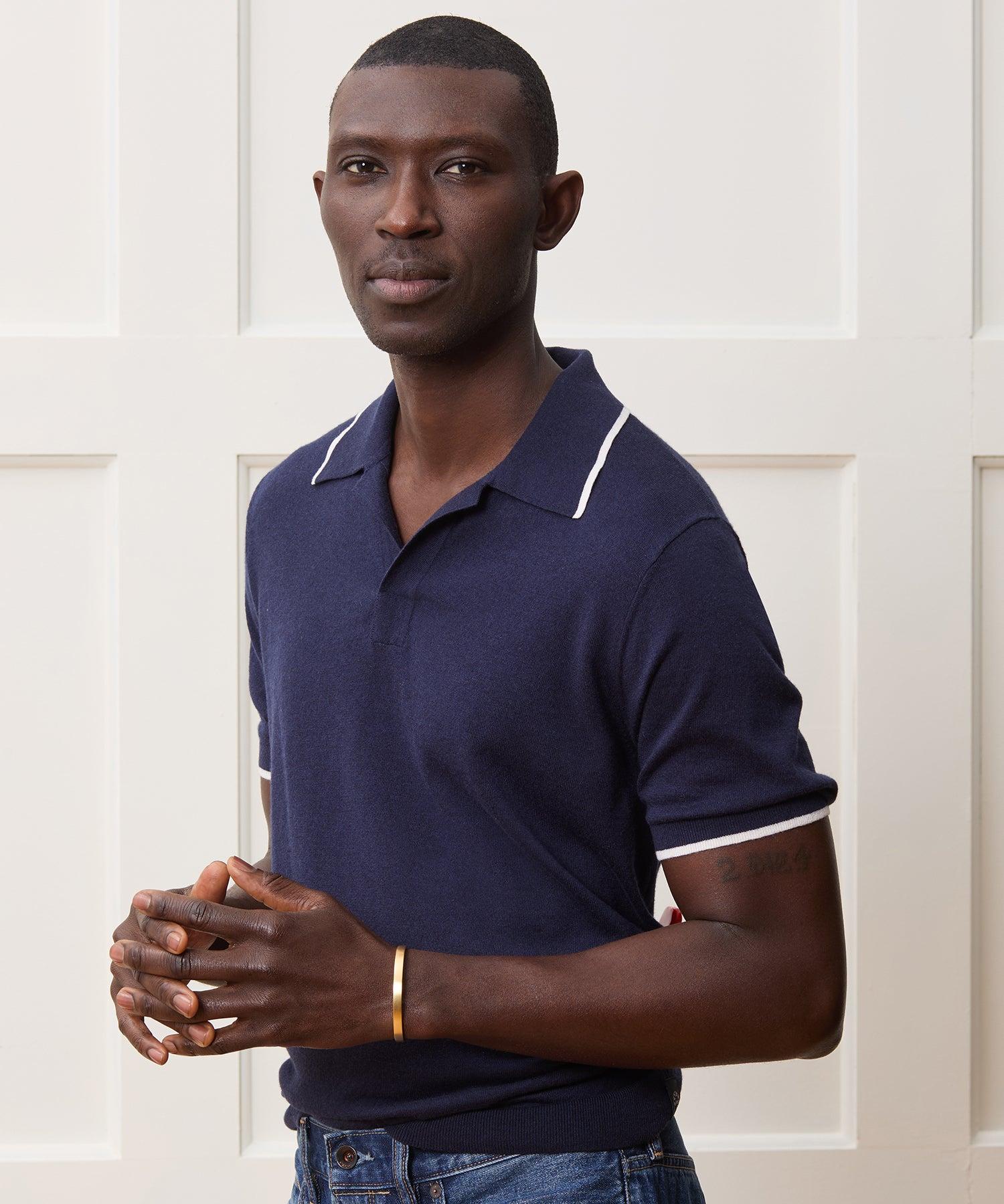 Silk-Cashmere Tipped Montauk Sweater Polo Product Image