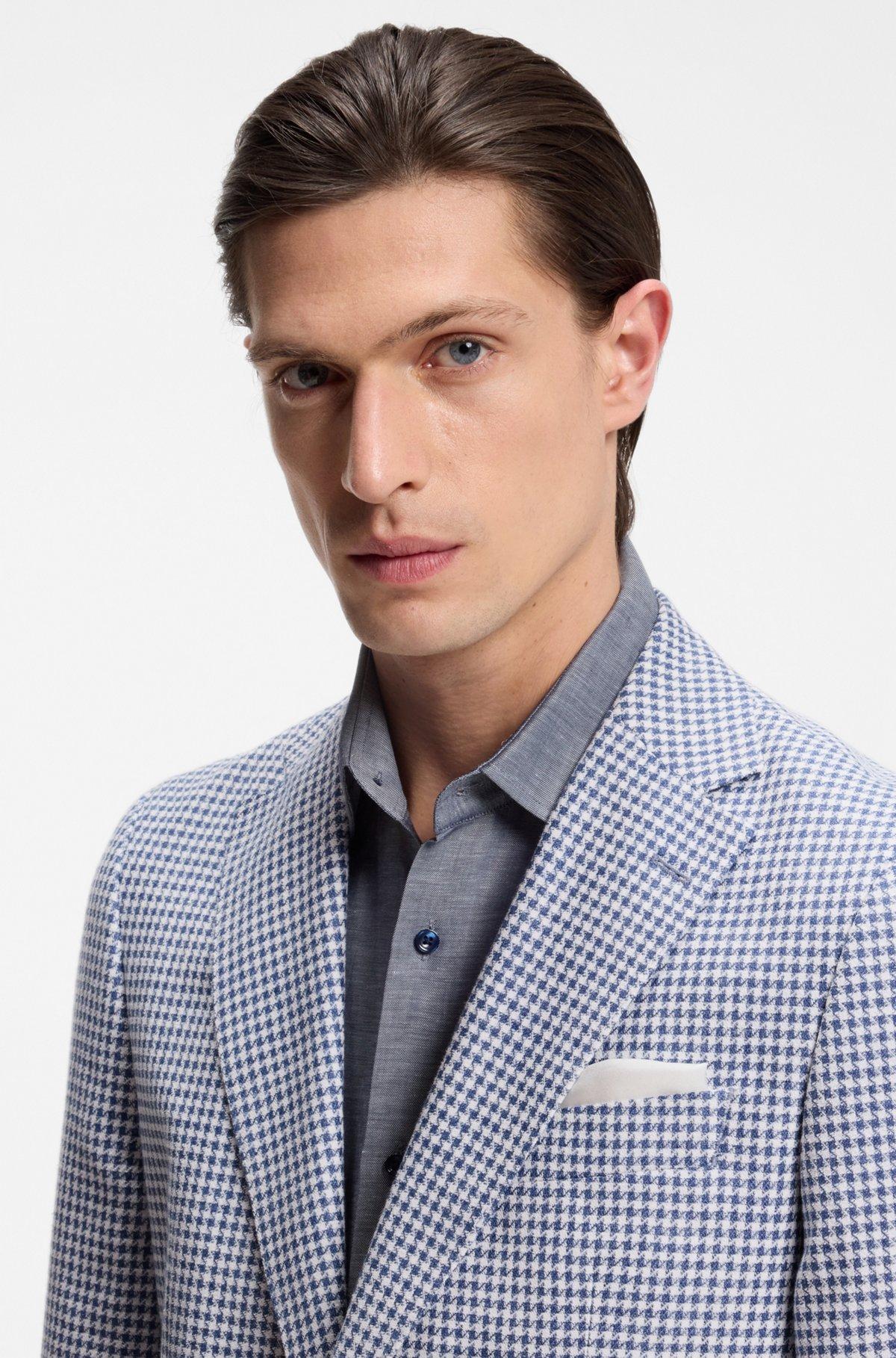 Slim-fit jacket with puppytooth pattern Product Image