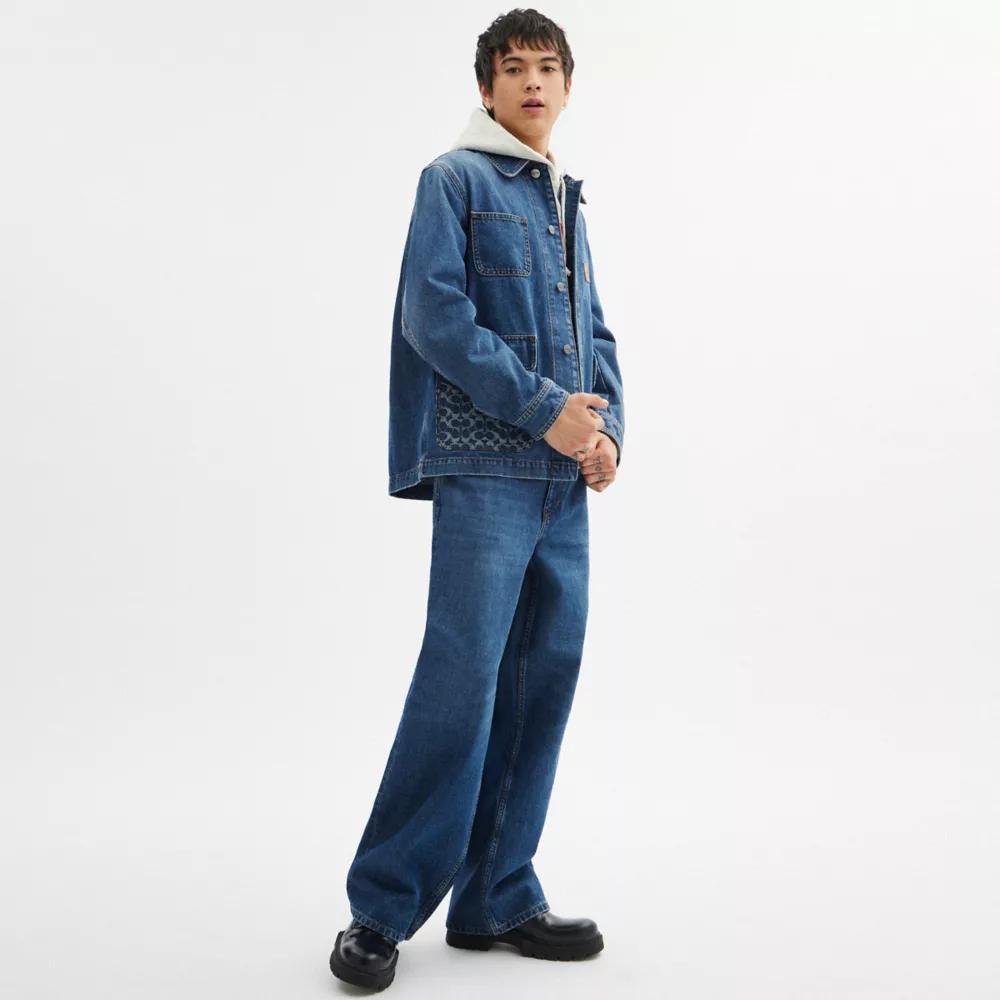 Denim Chore Coat In Organic Cotton Product Image