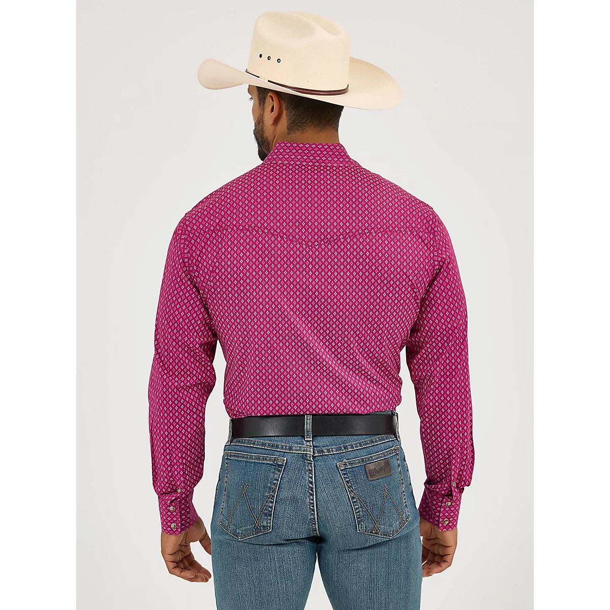 Men's 20X® Competition Advanced Comfort Long Sleeve Two Pocket Western Snap Shirt Fence Product Image