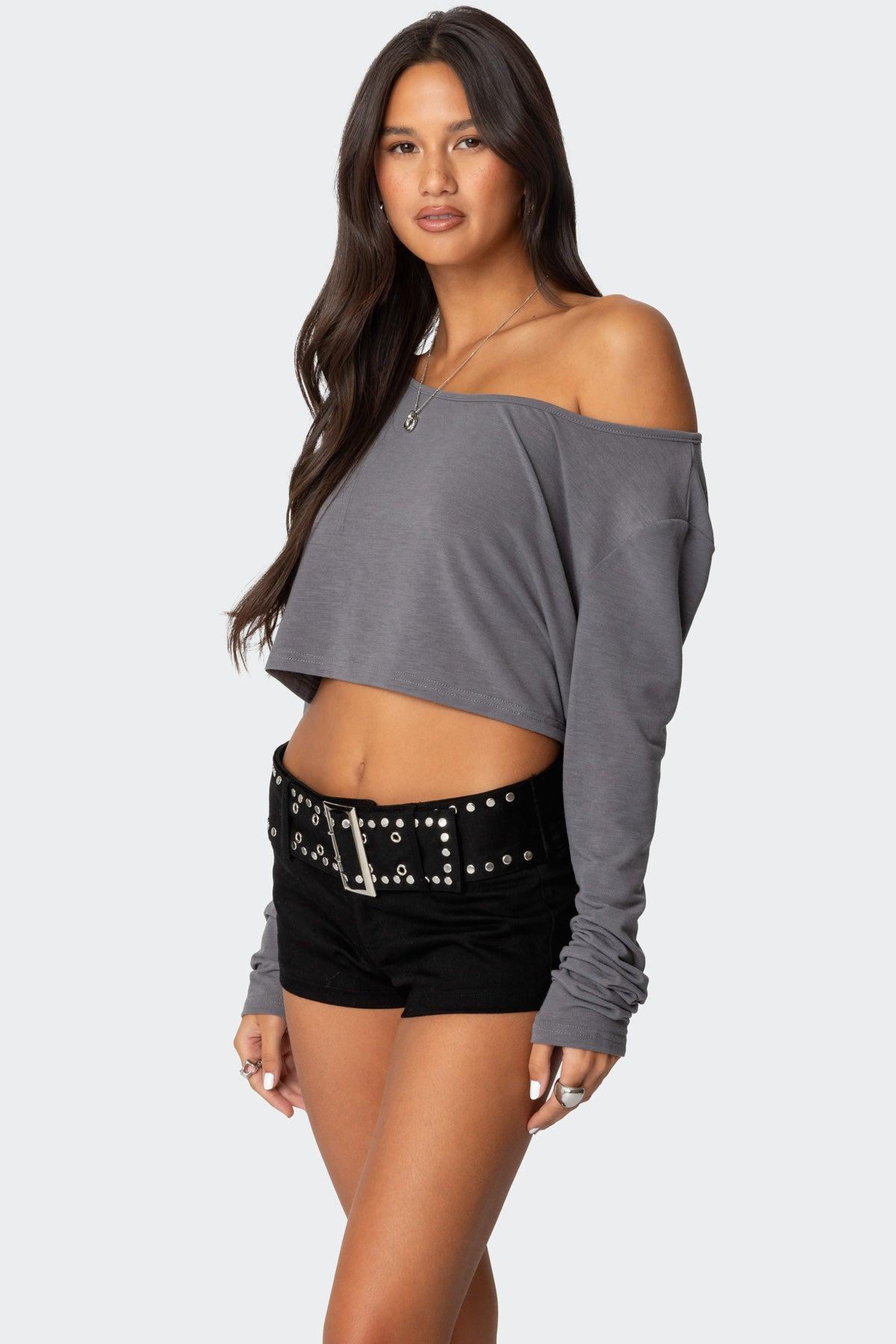 Cropped Off Shoulder Top Product Image