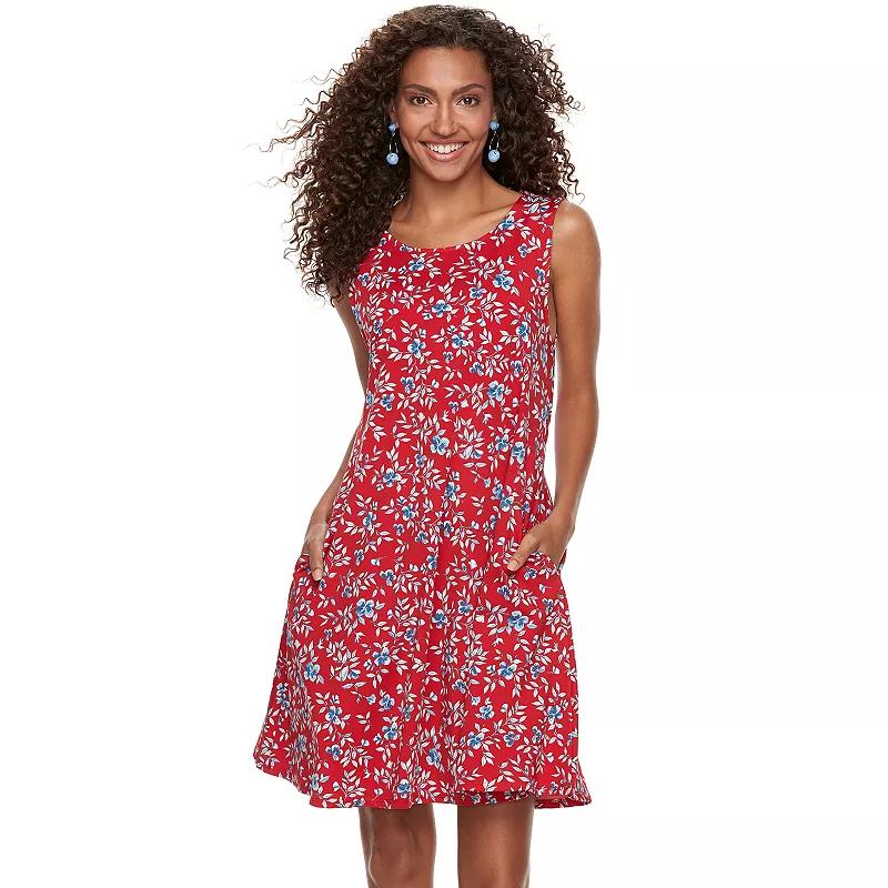 Women's Nina Leonard Floral Swing Dress,  Product Image