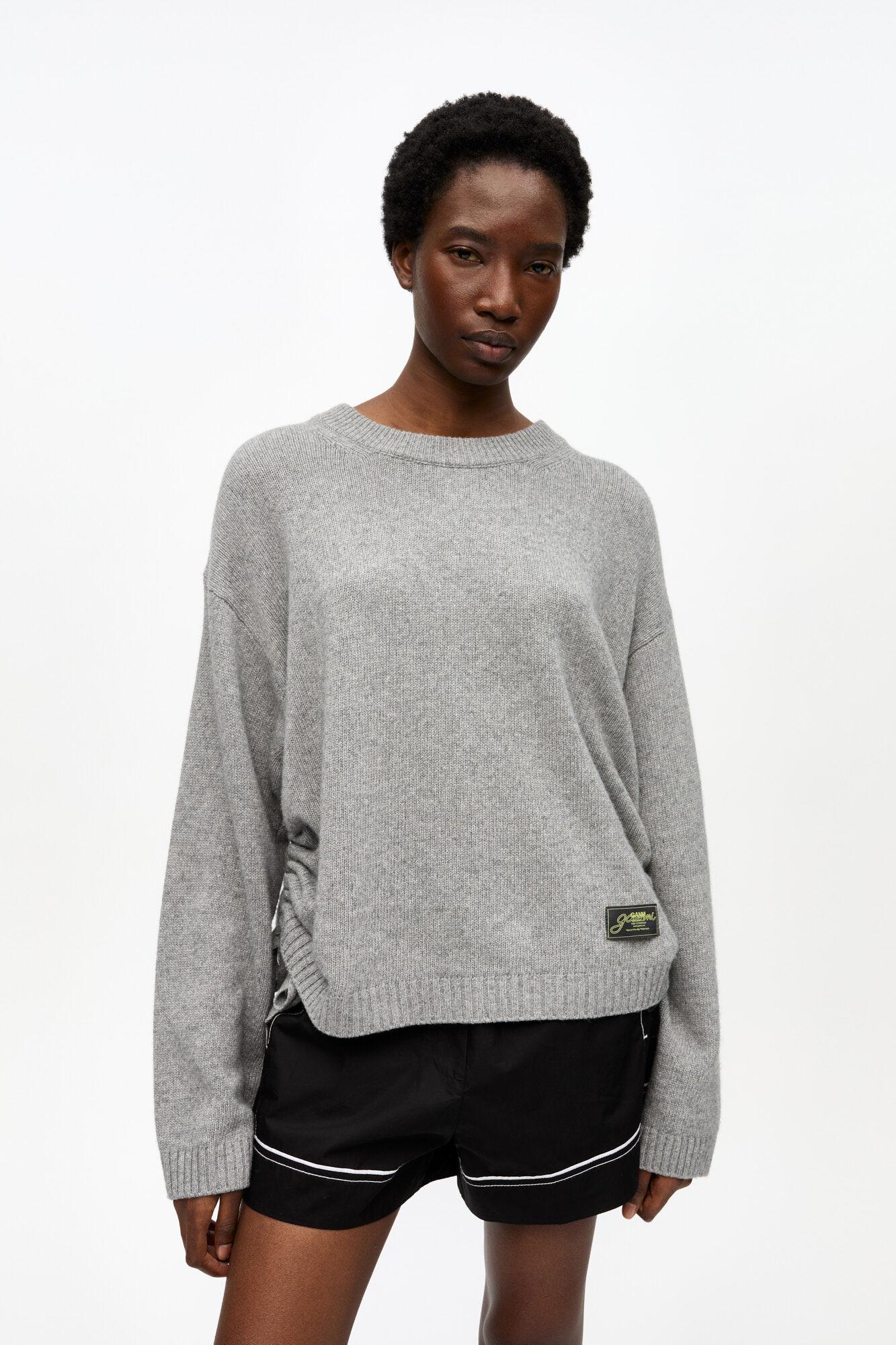 Grey Future Mixed Wool Oversized Sweater Product Image