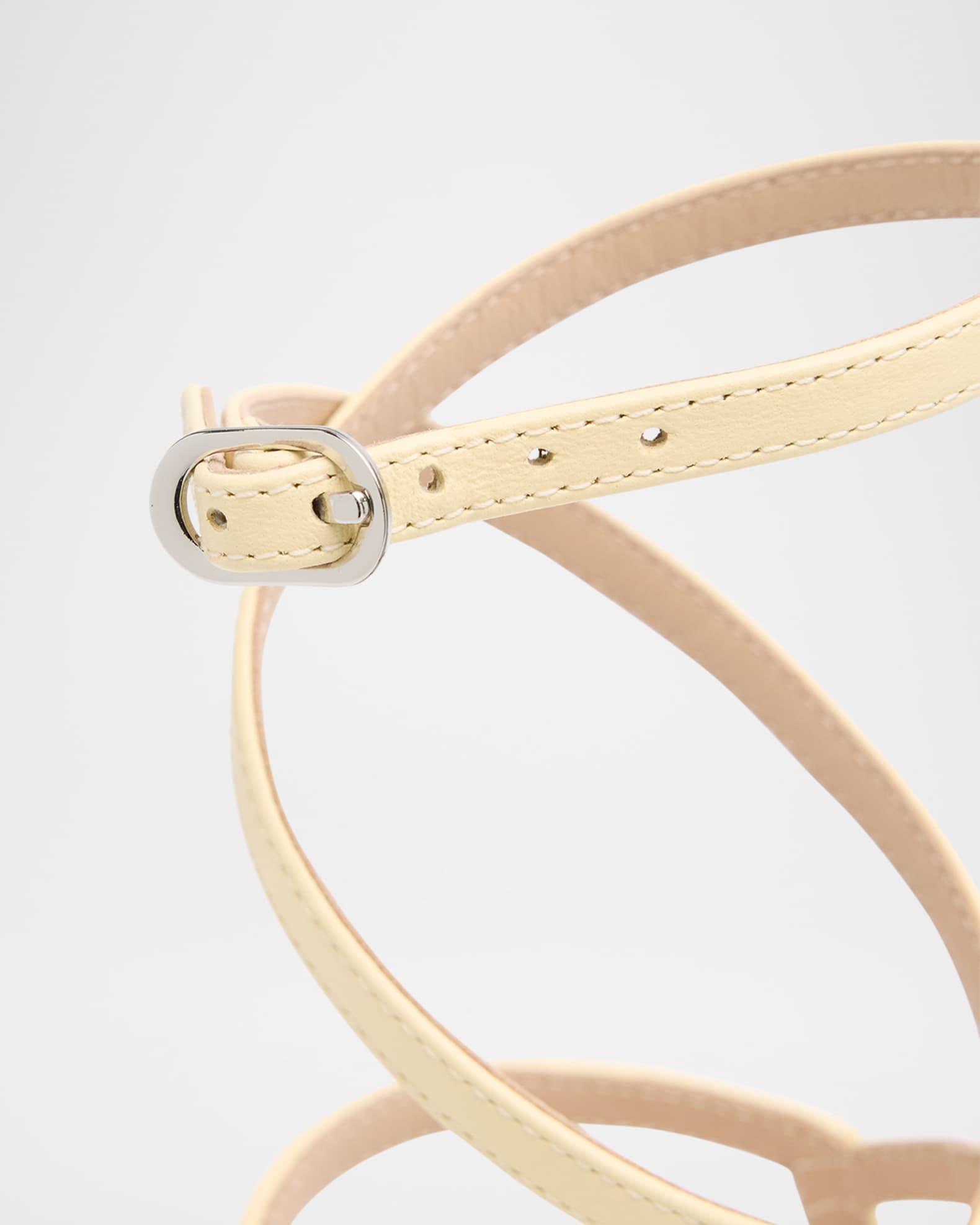 Nudist Leather Ankle-Wrap Sandals Product Image