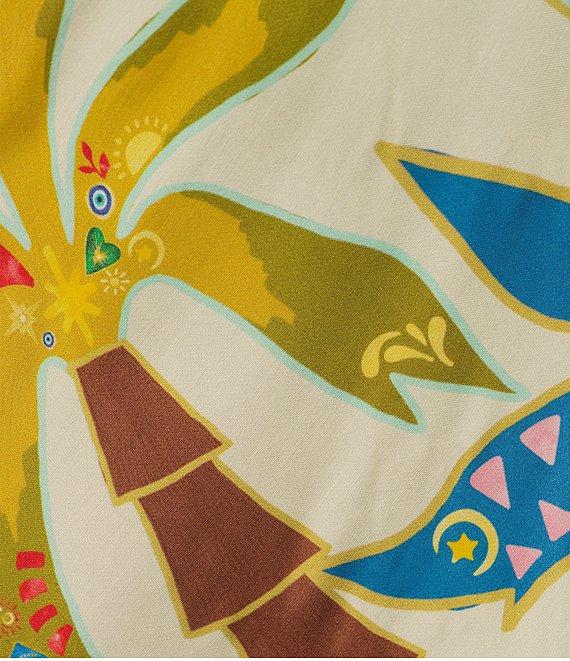 Never Fully Dressed Plus Size Dorris Tropical Palm Print Maxi Skirt Product Image