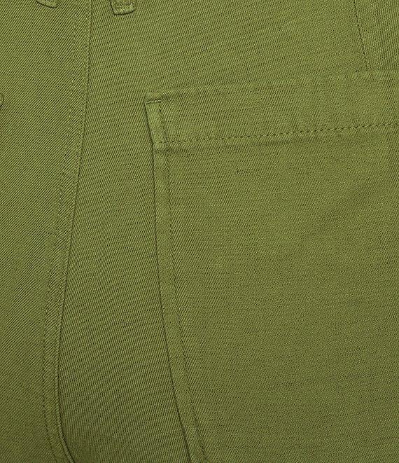 Good American Plus Size Lite Linen Mid Rise Straight Leg Pants Product Image