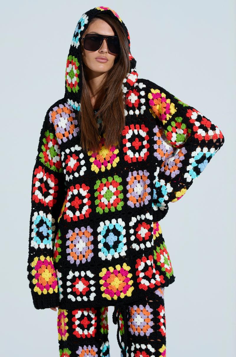 FESTIVAL GIRLY OVERSIZED CROCHET SWEATSHIRT Product Image