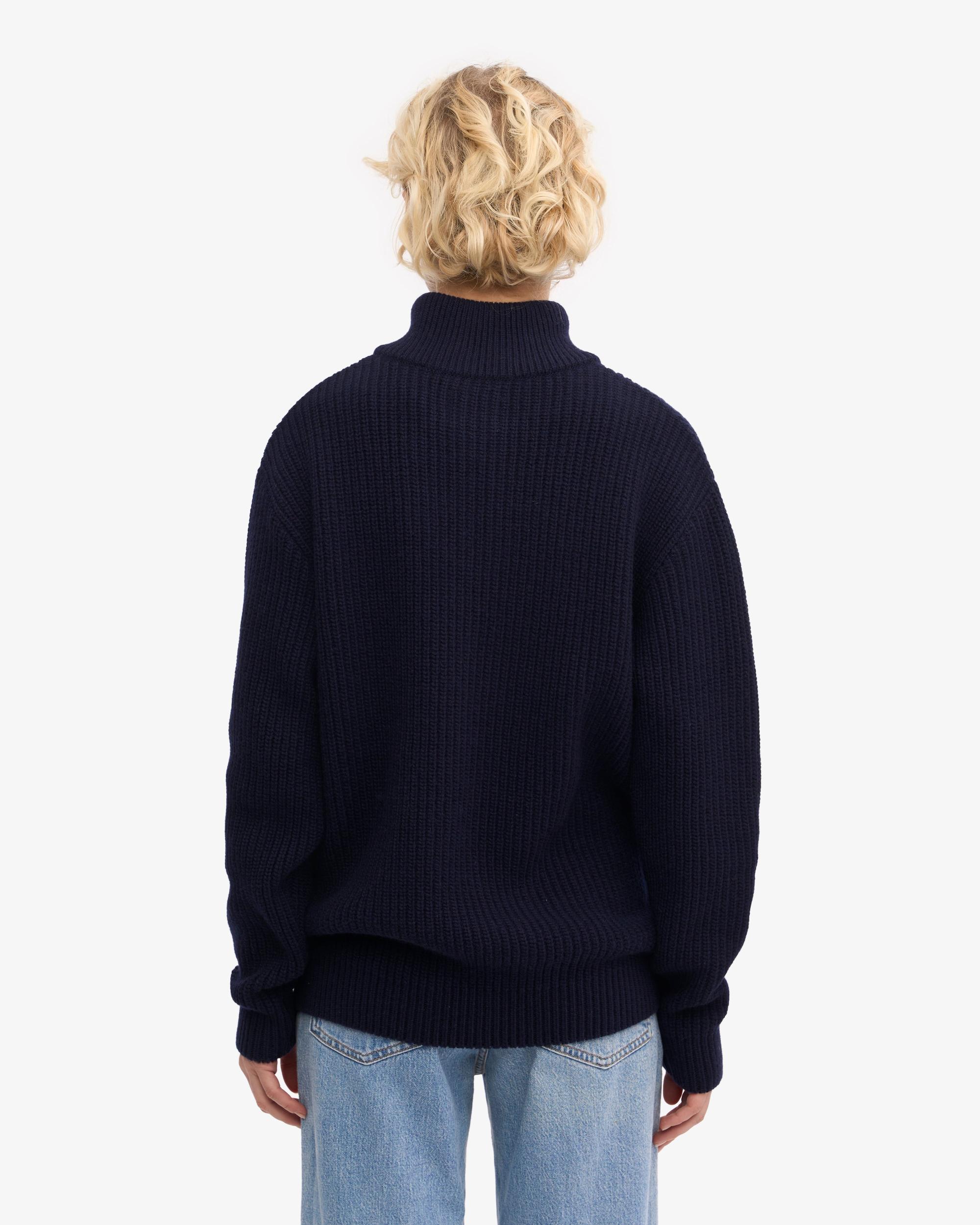 Merino Quarter Zip - Navy Blue Product Image