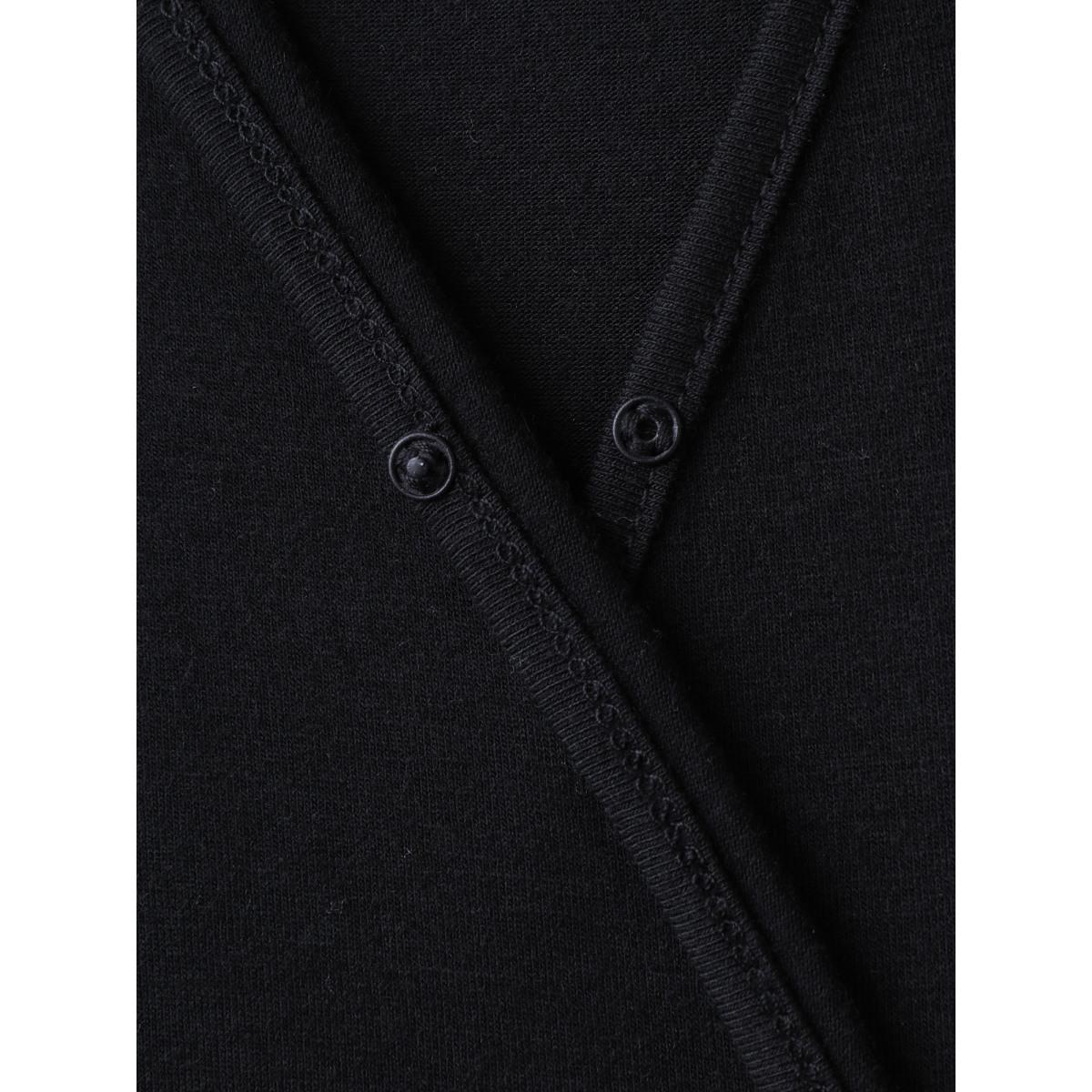 Plus Size Black Very Stretchy Lace Waist-Tie Jumpsuit Women Boho Cap Sleeve V-neck Vacation Loose Jumpsuits BloomChic 12/L Product Image