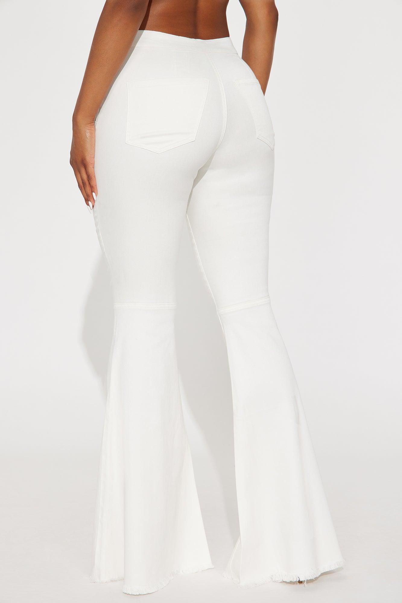 Secret Revealed Low Rise Flare Jeans - Cream Female Product Image