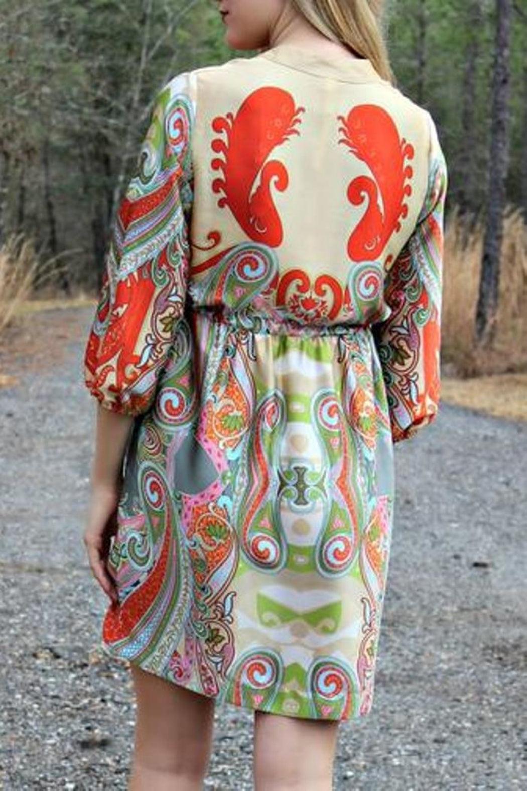 Paisley V-Neck Dress Product Image