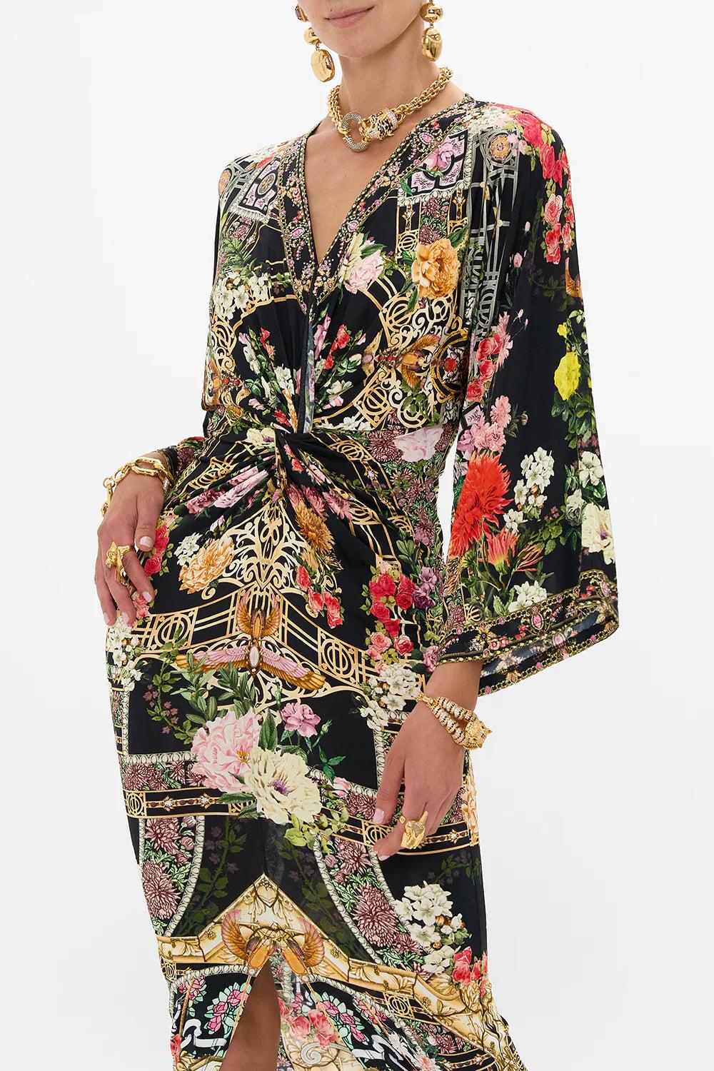 CAMILLA LONG SPLIT FRONT TWIST DRESS Product Image